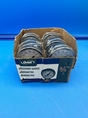 #ad #ad Orbit 91130 Pressure Gauge 3 4 in Connection FHT 200 psi Pack Of 6 $45.00