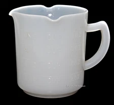 Hazel Atlas Glass Company White  Platonite 3038 One Cup  Measuring Cup