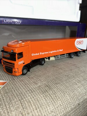 Lion Car - 1/50 - DAF Frontstuur avec semi-remorque couleur - Catawiki
