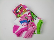 Girls Shopkins 5 Pack Socks NWT 6-8.5