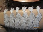 Handmade Crochet Shawl/Wrap with Tassel Trim - Blue Shimmer Yarn — photo 7