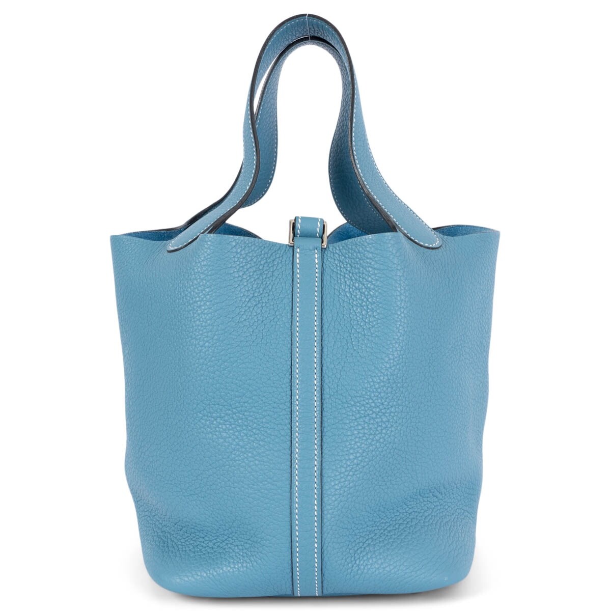 68117 auth HERMES Blue Jean Clemenc leather PICOTIN 22 Bag | eBay