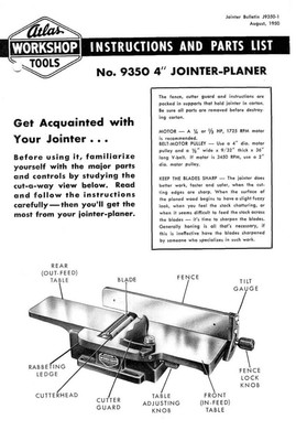 1950 Atlas No. 3950 4-inch Jointer 