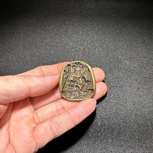 Old Chinese Tibetan Buddhism Copper Wipe the Buddha mould seal - Picture 5 of 5