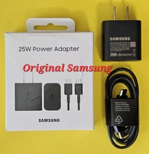 Original Samsung Galaxy S25 S24 Series 25W Super Fast PD Power Adapter & Cable