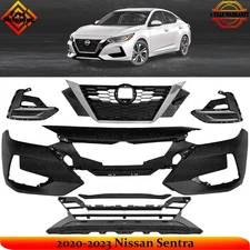 Front Bumper Cover Fascia & Grille Assembly For 2020-2023 Nissan Sentra