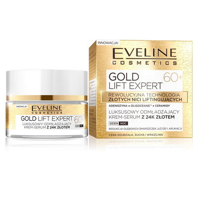 5901761941951 Eveline Cosmetics Gold Lift Expert 60+ luksusowy odmładzający krem