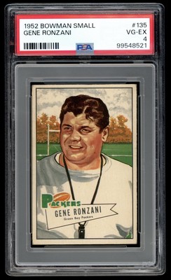 1952 Bowman Small #135 Gene Ronzani Rookie RC Packers PSA 4 - Pop 5 | eBay
