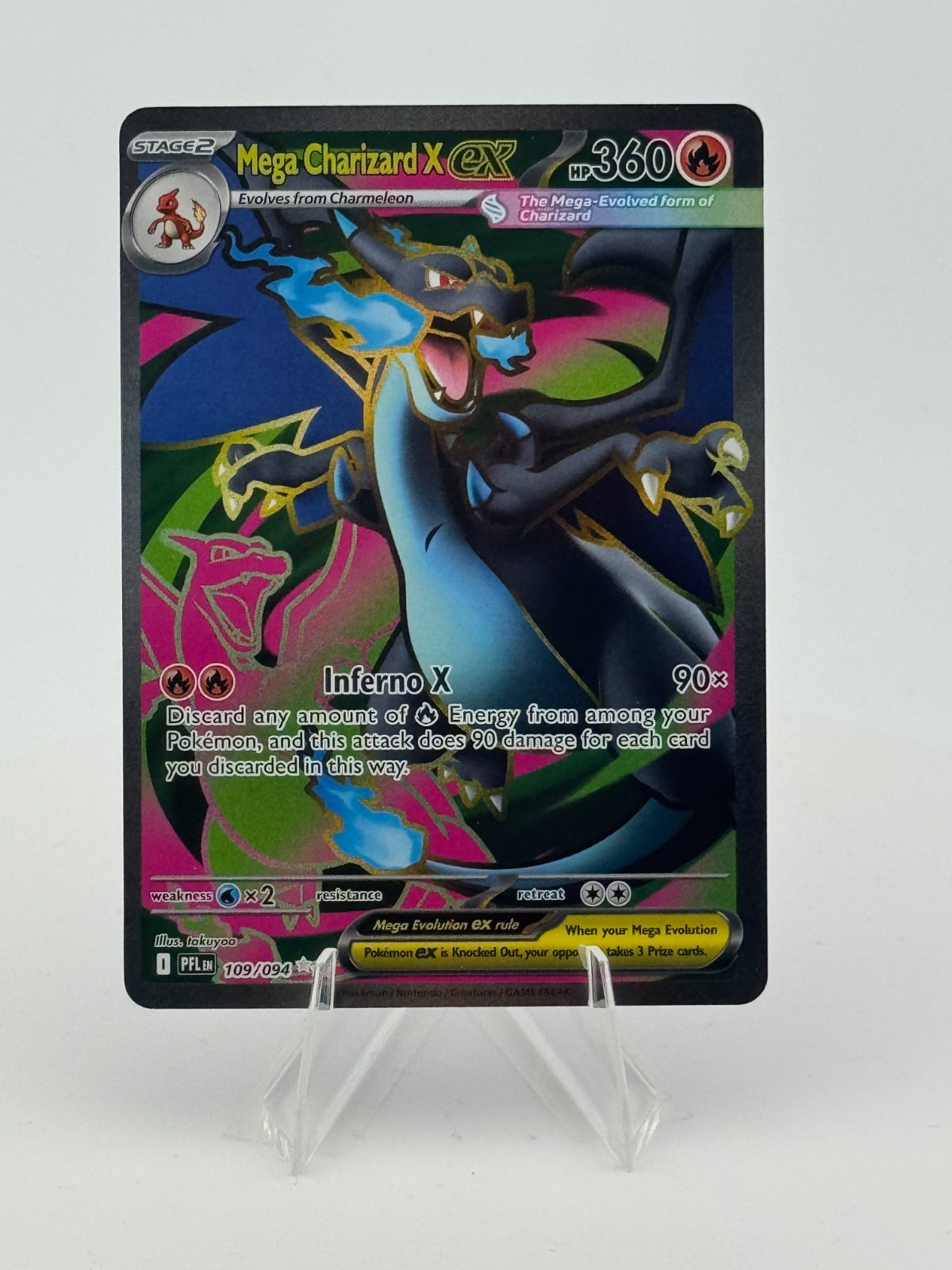 Mega Charizard X ex 109/094 Me02: Phantasmal Flames Holo