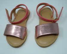 Crew Crewcuts Little Girls Pink Ankle Sandals Little Girl Size 8 NEW