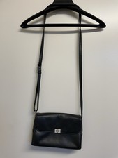 Vintage Picard Boho Retro Leder Tasche Schultertasche Crossbody Schwarz