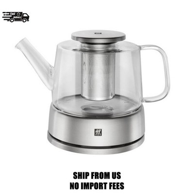 ZWILLING Sorrento Double Wall Glassware27-oz, Teapot With Stainless Steel Stand