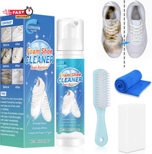 White Shoe Cleaner, 6.76 Oz Shoe Cleaning Kit with Brush and Towel, Sneaker Clea