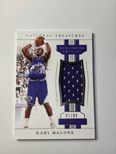 2018-19 National Treasures Treasured Threads /99 Karl Malone Game Used Jersey