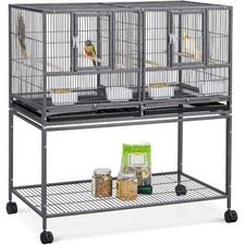 Stackable Divided Breeder Cage for Parakeets Canaries Cockatiels Lovebirds