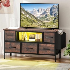 VASAGLE TV Stand Cabinet Storage Table TV Console Unit with Shelves Living Room