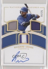 2018 Panini National Treasures Holo Gold 16/25 Richard Urena #RTM-RU Auto 0c2