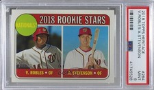 2018 Topps Heritage Rookie Stars Victor Robles Andrew Stevenson PSA 9 MINT 5wg