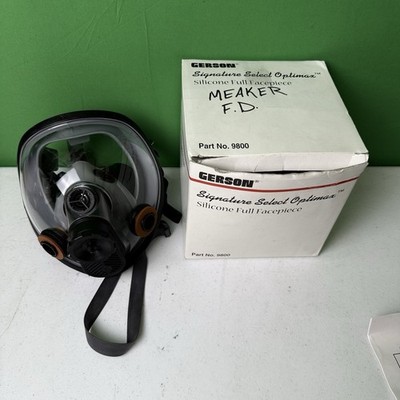 Gerson 9800 Full Face Respirator, Silicone Rubber, Niosh Approved