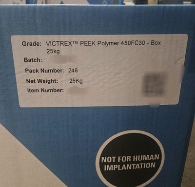 VICTREX PEEK 450FC30 Neuwahre 25 Kg Kunststoff Granulat