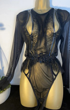 ann summers Sirius Black Crotchless Body Small 8 10