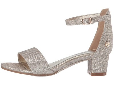 Nine West NEW Youth Kids Tess (Little Kid/Big Kid) Girls Gold Mesh Heels Size 5