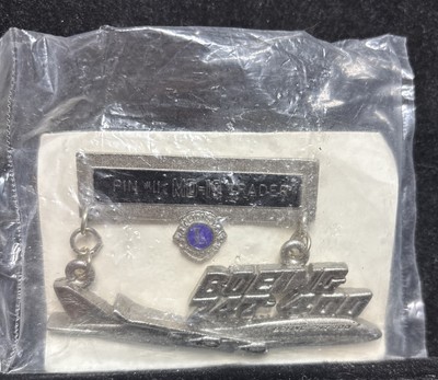 Lions Club PIN #11 MD-19 SILVER TINTED BOEING 747 400