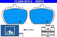 ATE 13.0460-6910.2 Bremsbelagsatz FüR Scheibenbremse Bremsbelagsatz