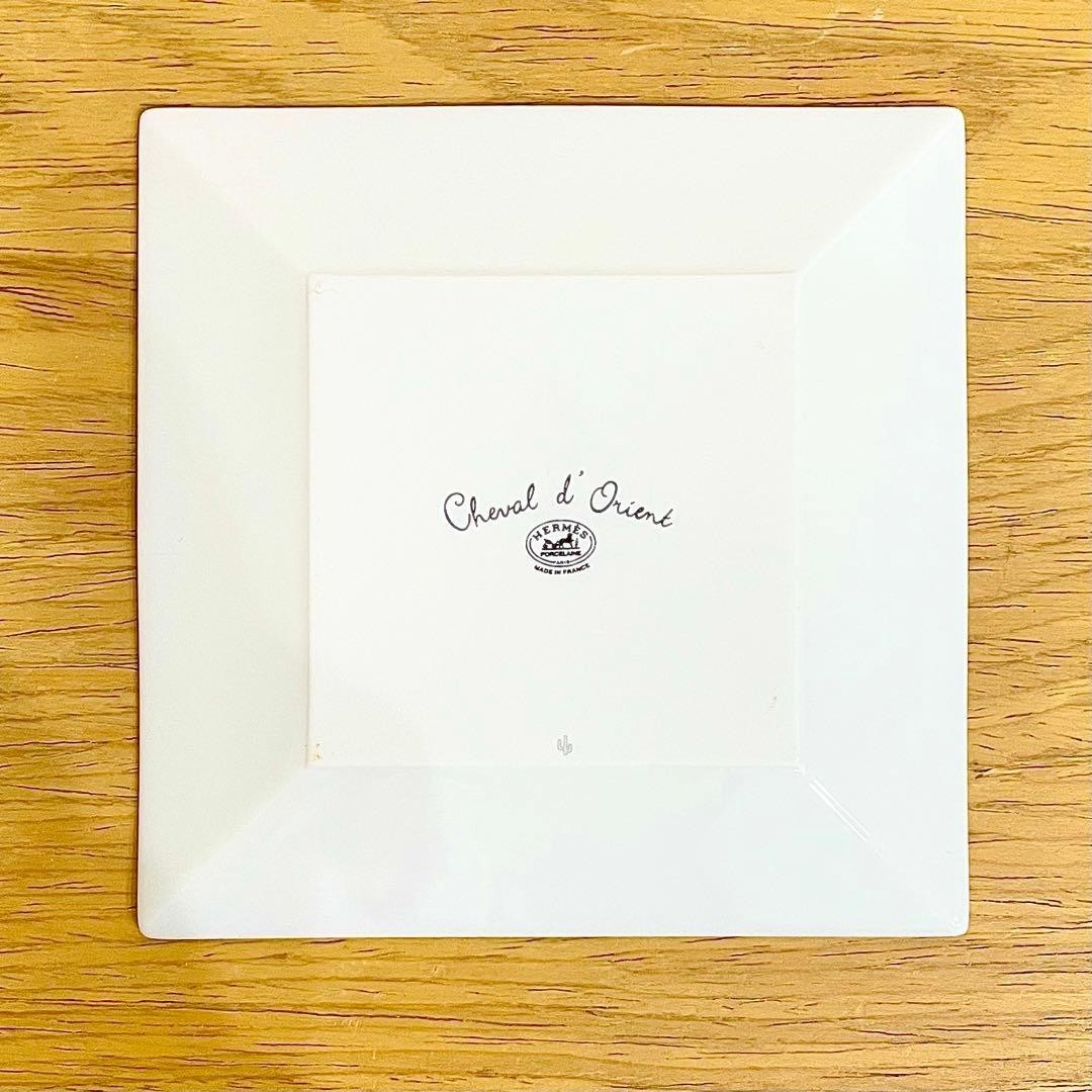 HERMES Cheval d'Orient Square Trinket Tray 11cm Ring Plate | eBay