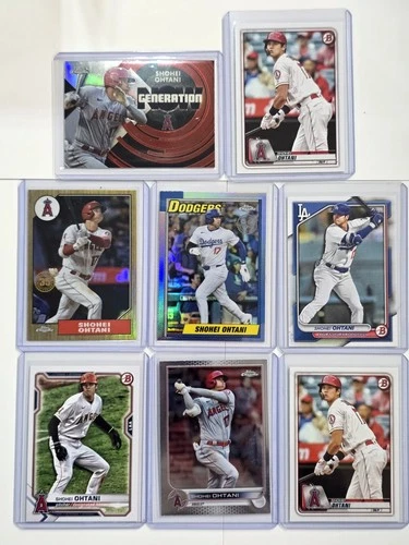New ListingShohei Ohtani 8 Card Lot Topps Chrome Bowman Inserts Refractor Dodgers Angels