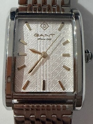 GANT Ladies  Rectangular Watch | Silver & Gold Tone Stainless Steel
