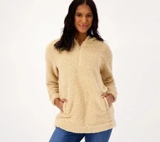 Koolaburra by UGG Brushed Back Sherpa Hoodie Irish Cream XL New