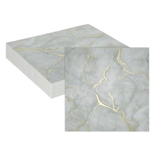 20Pcs 11.8"x11.8" Marble Peel and Stick Backsplash Wall Tiles, Grey/Gold