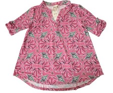 Simply Southern Women's Pink Wilmington Seashells Tunic XL NWT
