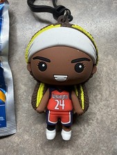 WNBA Figural Bag Clip Washington Mystics Aaliyah Edwards, NEW-OPEN BAG 