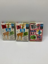 3-1959 Ed-U-Cards Educational Playing Card Games ABC Animal Bird Fish New In Box