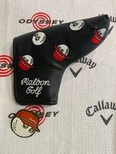 NEW in Plastic black Golf Blade Putter Headcover w/ Bag Tag Double Magnet
