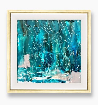 Mathematician Gift Abstract Art Modern Equation Expressionism Framed Artwork 6 