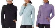 32 Degrees Cool Women's Active Mock Neck Full Zip Jacket