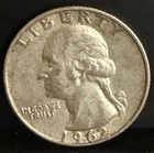 1962 25C Silver Washington Quarter