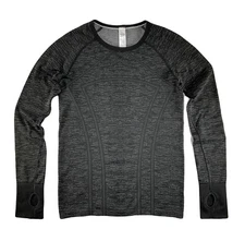 Ivivva Fly Tech Long Sleeve Shirt Top Fitted Base Layer Top Thumb Holes Girls 12