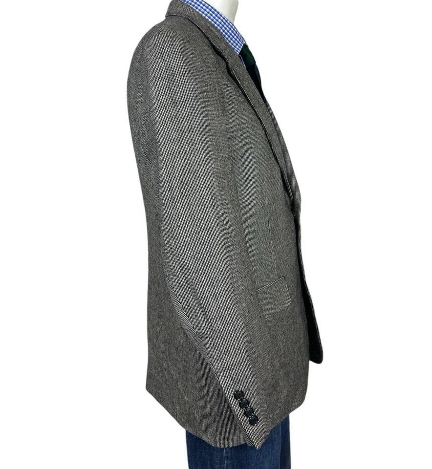 Chaqueta Abrigo Deportivo Alan River CASHMERE Lana de Cordero Gris Tweed Para Hombre 44R Bonita. Foto 4 de 4