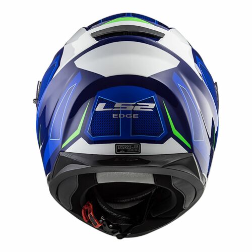 M Medium LS2 Stream Full Face Road Motorbike Helmet w Internal Sun Visor Blue - Picture 3 of 7
