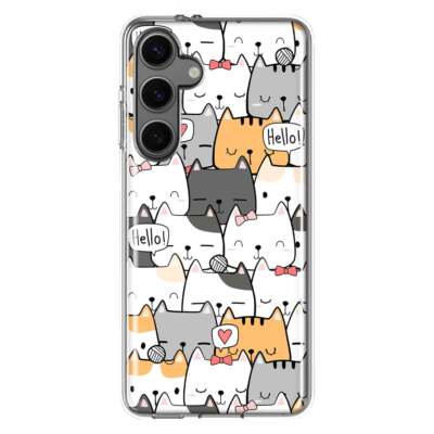 Mundaze Case for Samsung Galaxy S22 Plus Cover Cat Friends Hello