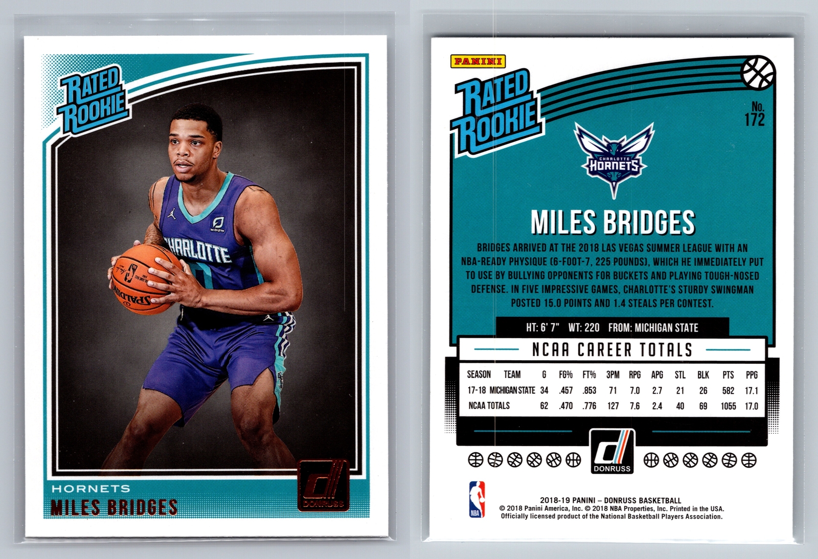 2018-19 Donruss #172 Miles Bridges