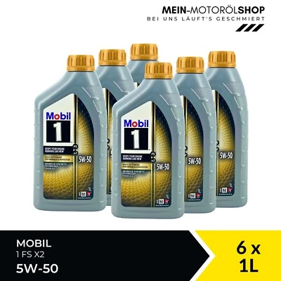Mobil 1 FS X2 5W-50 Mercedes MB Fiat Porsche Lexus 6x1 litros = 6 litros