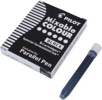 6X Pilot Tintenpatronen FüR FüLlhalter FüLler Parallel Pen Farbe Schwarz Neu
