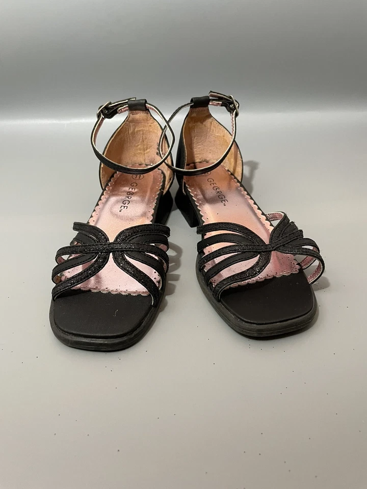 NUEVO SIN ETIQUETAS/NUEVO SIN CAJA SANDALIA DE TELA SATINADA NEGRA ELEGANTE FIESTA GLAMOUR TALLA 11 Foto 2 de 4