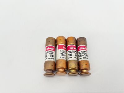 Lot of 4 New Ferraz Shawmut TR6-1/4R Class RK5 Fuses 6.25A  250V