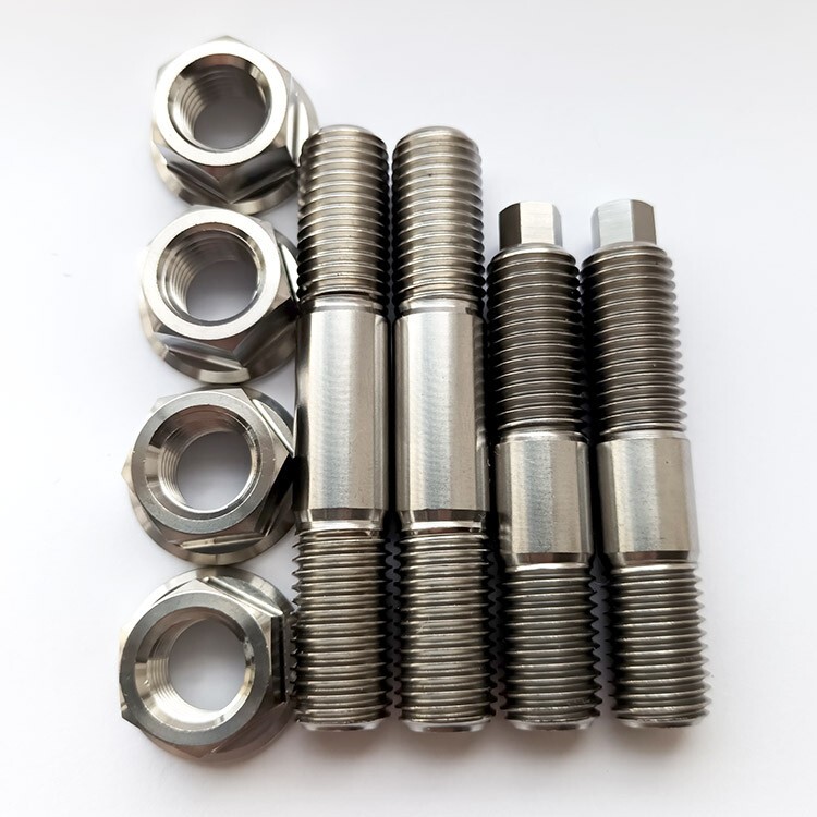 YZ125 (1978- 1982) TITANIUM base of barrel stud set with Ti nuts YZ100 (77-83)